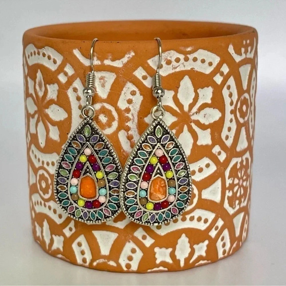 Colorful Bohemian Earrings - Picture 1 of 3